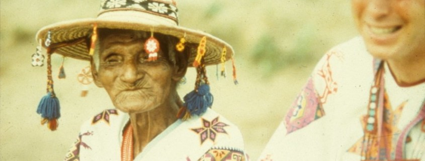 Don José Matsuwa with Brant Secunda during a Huichol ceremony.