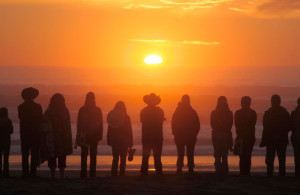 Watching the sunset in Santa Cruz during a weekend gathering.