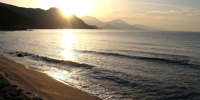 Watching the sunset over Crete on a spiritual retreat