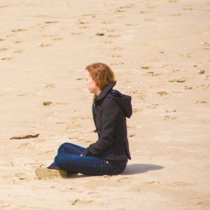 Meditating alongside the Pacific Ocean