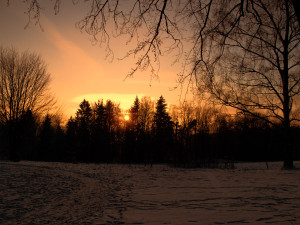 Rhon Germany Winter Sunset