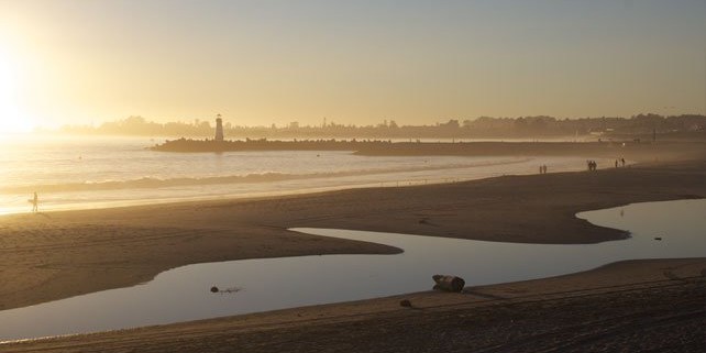 Santa Cruz Harbor Ocean Sunset