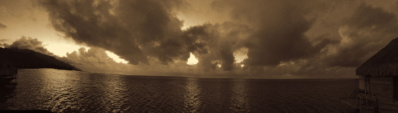 Tahiti Sunset Clouds - photo by Mark Allen Ironman