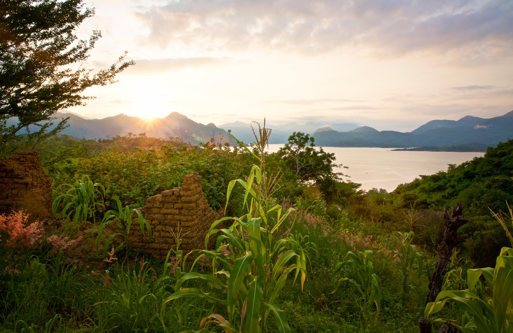 Sunset over Huichol land in the Sierra Madre Mountains of Mexico