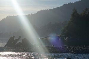 Sunset alongside the Alantu Retreat Center in Patagonia, Chile