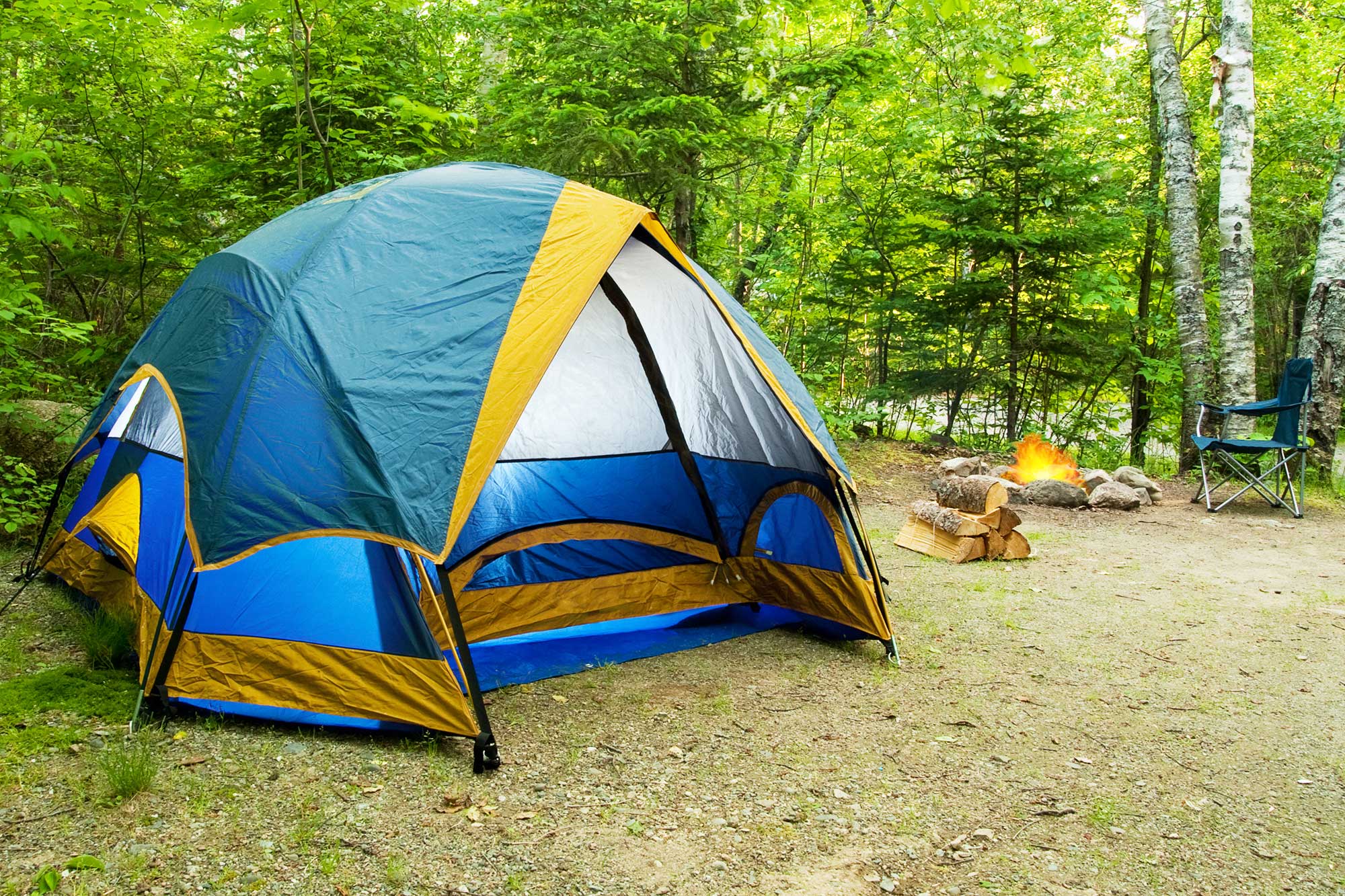 Tent camping at our East Coast shamanic retreat