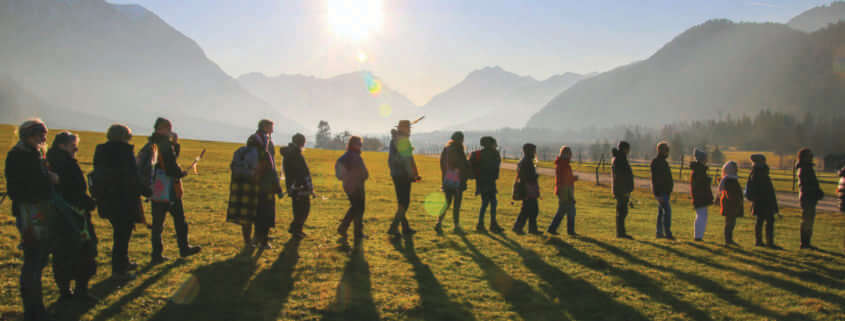 Shamanic practice of nature walk in europe